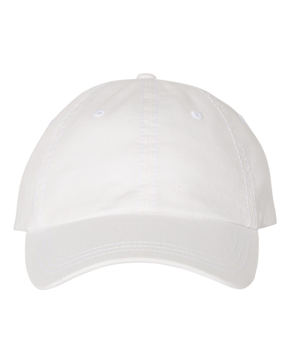 Front View of White Pigment-Dyed Cap - SP500