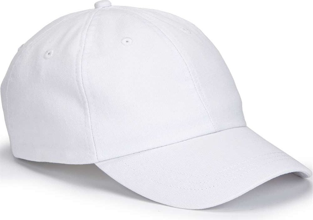 Front View of White Pinnacle Cap - PN101