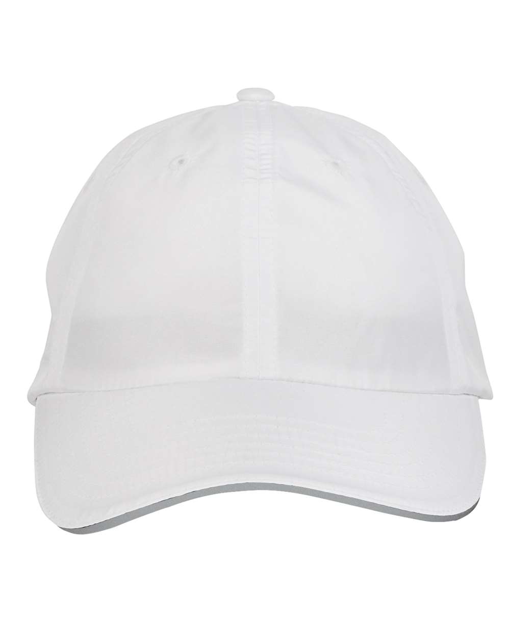 Left View of White Pitch Performance Cap - CE001