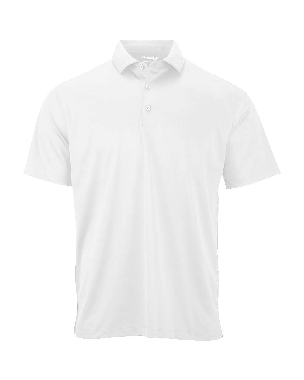 Front View of White Preakness Micro Mesh Polo - 158