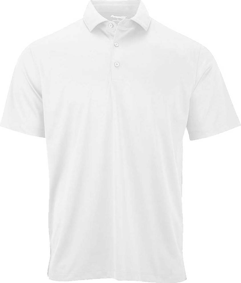 Front View of White Preakness Micro Mesh Polo - 158
