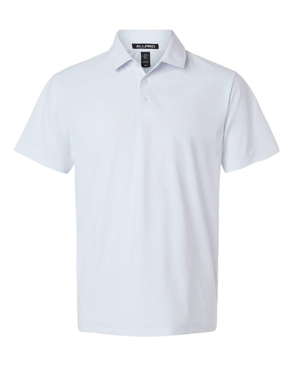 Front View of White Pro-Flex Sorona® Polo - 41SP0