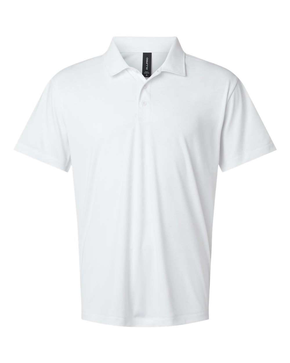 Front View of White Pro-Lock Performance Polo - 41800