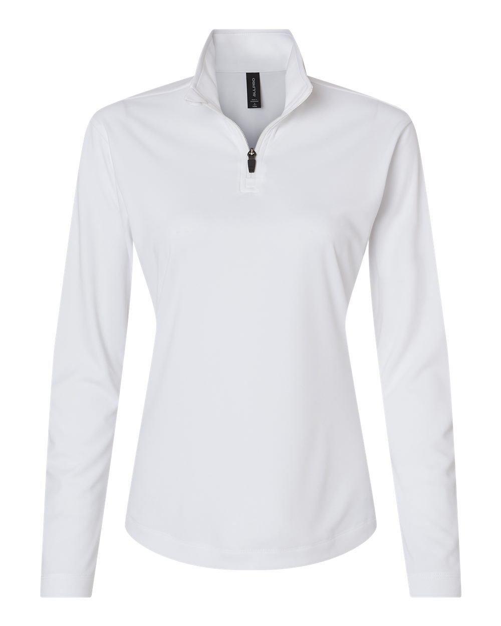 Front View of White Pro-Lock Women's Performance Quarter-Zip Pullover - 41870L