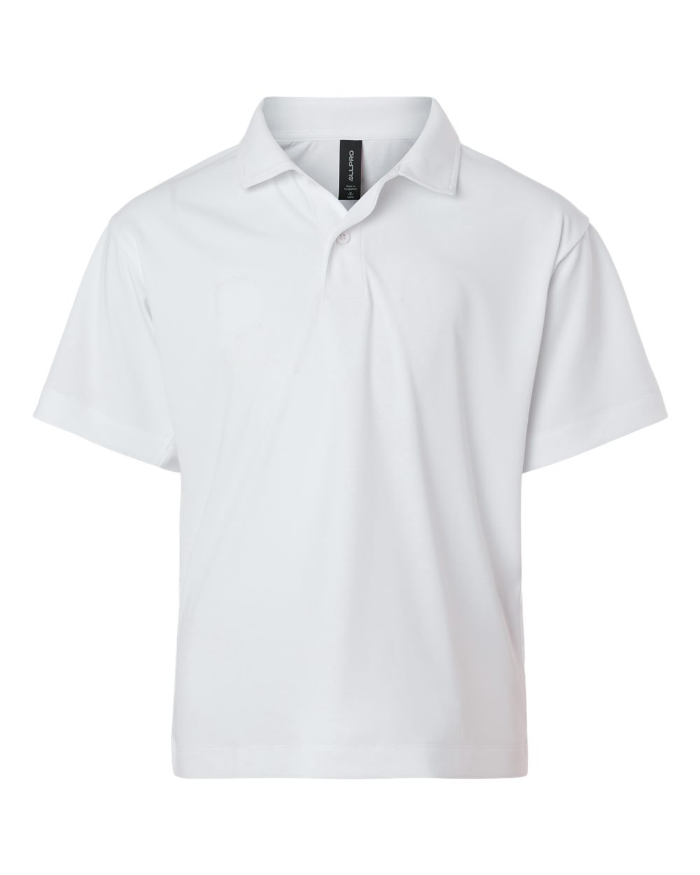 Front View of White Pro-Lock Youth Performance Polo - 41800Y