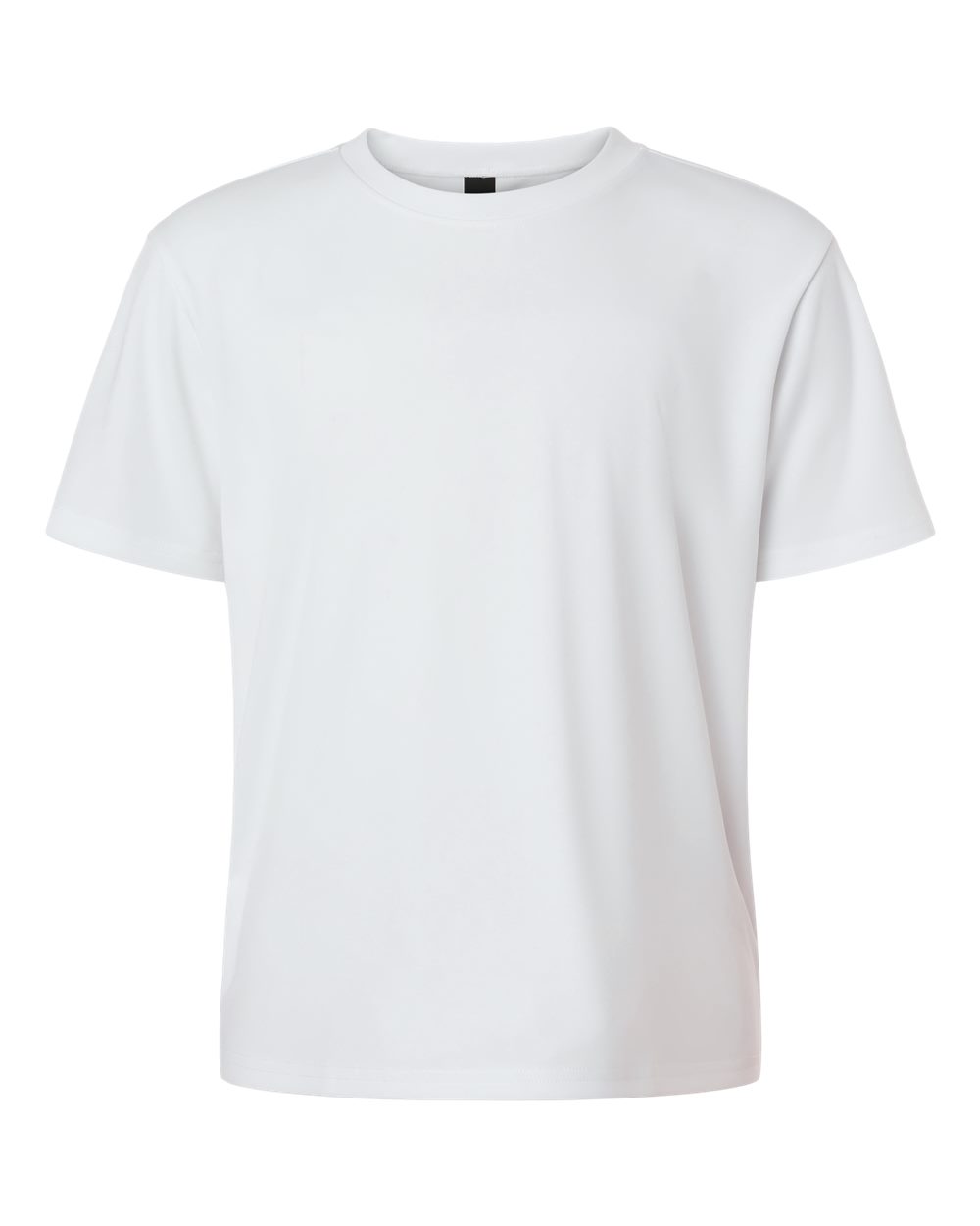 Front View of White Pro-Lock Youth Performance T-Shirt - 48000Y
