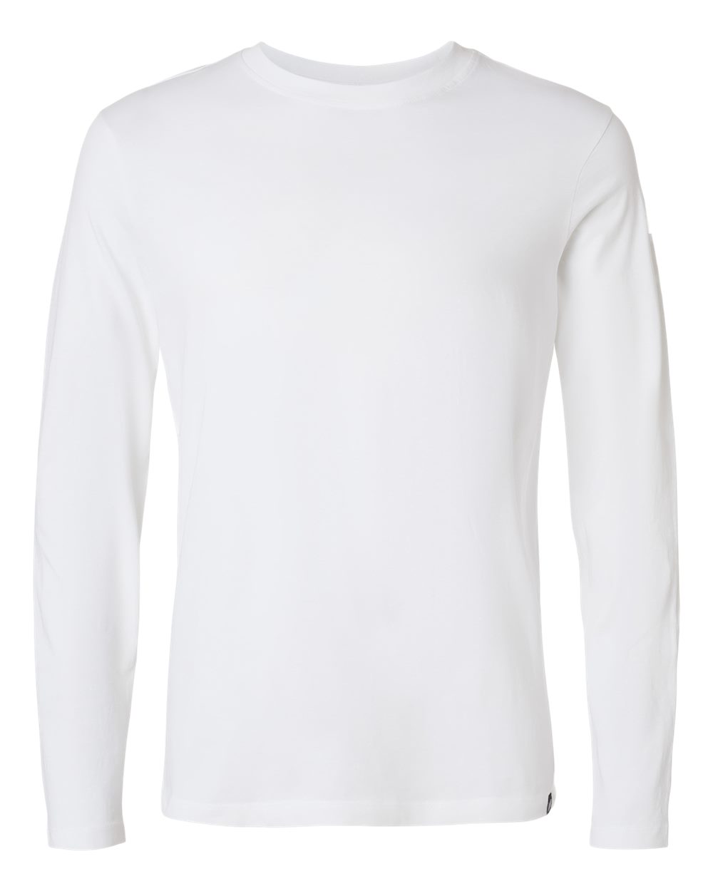 Front View of White RegenX Cotton Underscrub Long Sleeve T-Shirt - M30002U