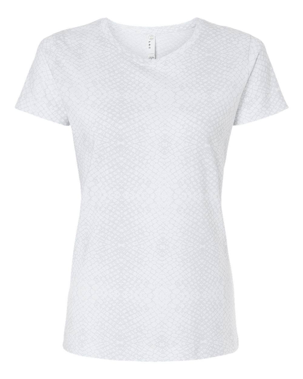 Front View of White Reptile Women's Fine Jersey Tee - 3516