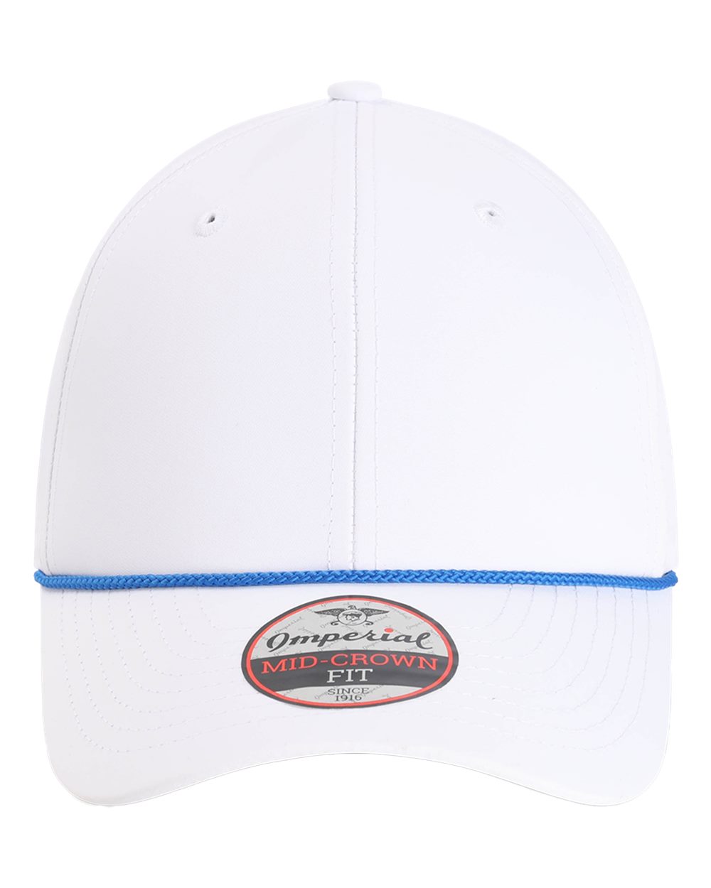 Front View of White/ Royal The Wingman Cap - 7054