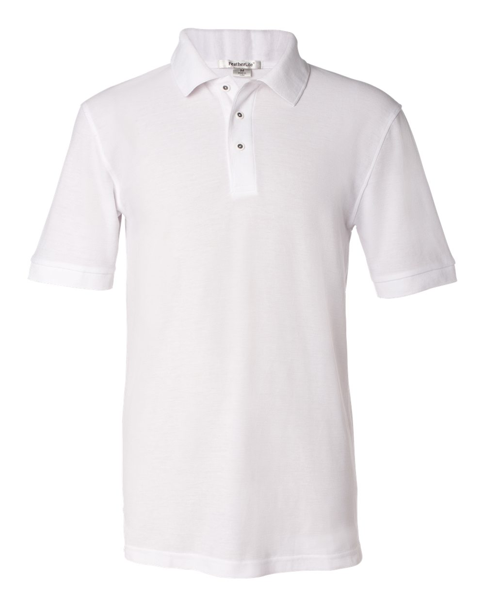 Front View of White Silky Smooth Piqué Polo - 0500
