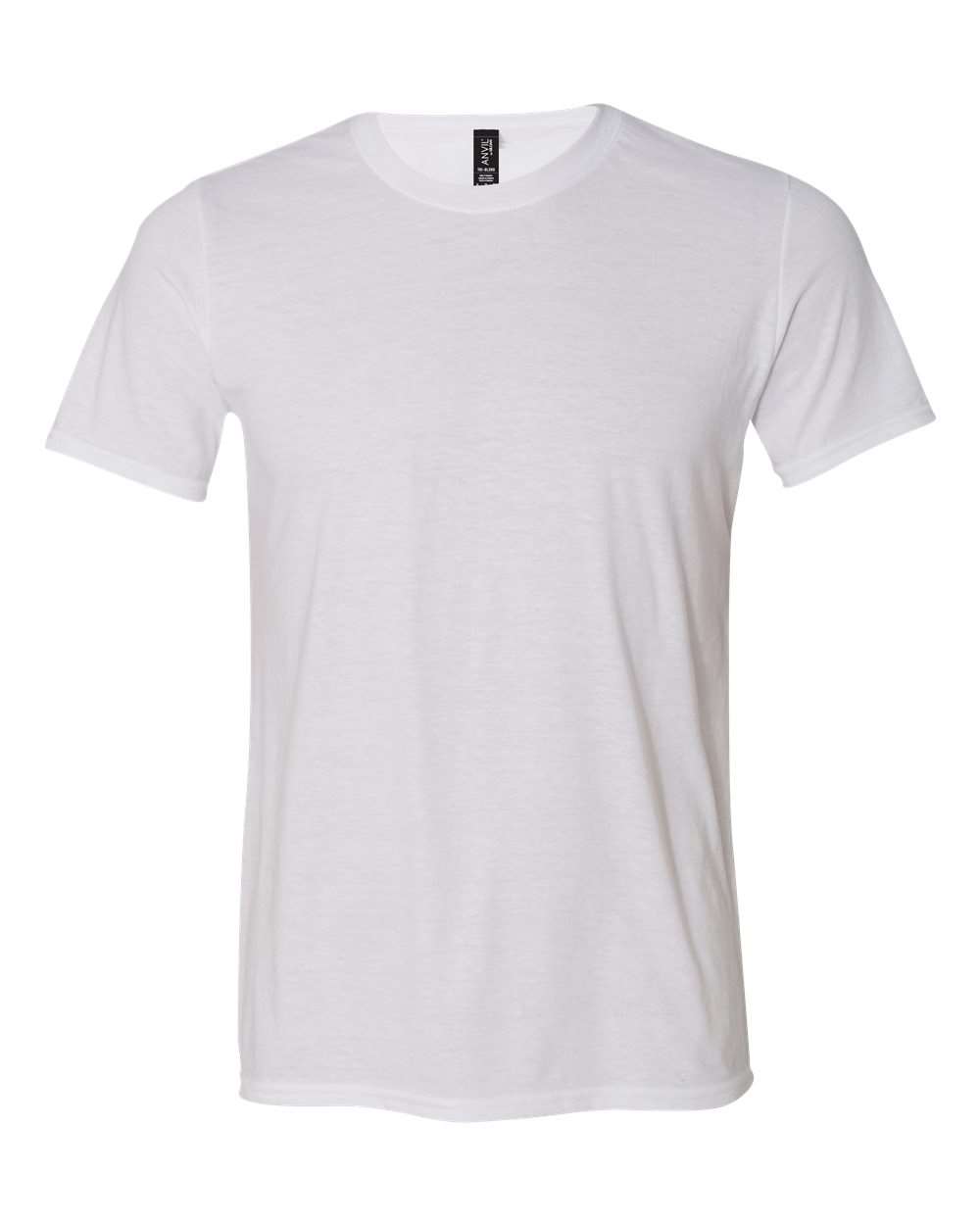 Front View of White Softstyle® Triblend T-Shirt - 6750