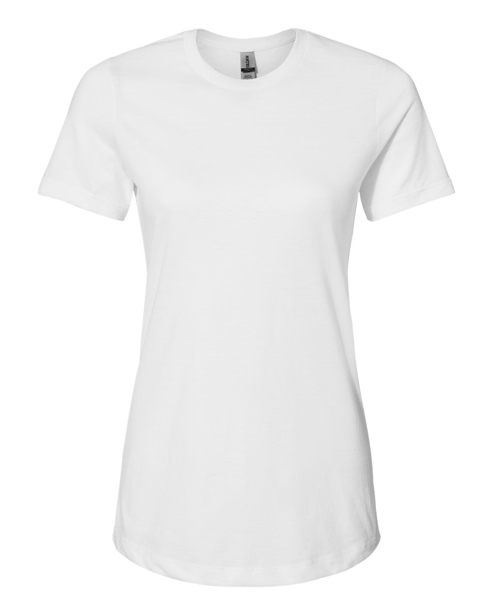 Front View of White Softstyle® Women's CVC T-Shirt - 64001LCVC