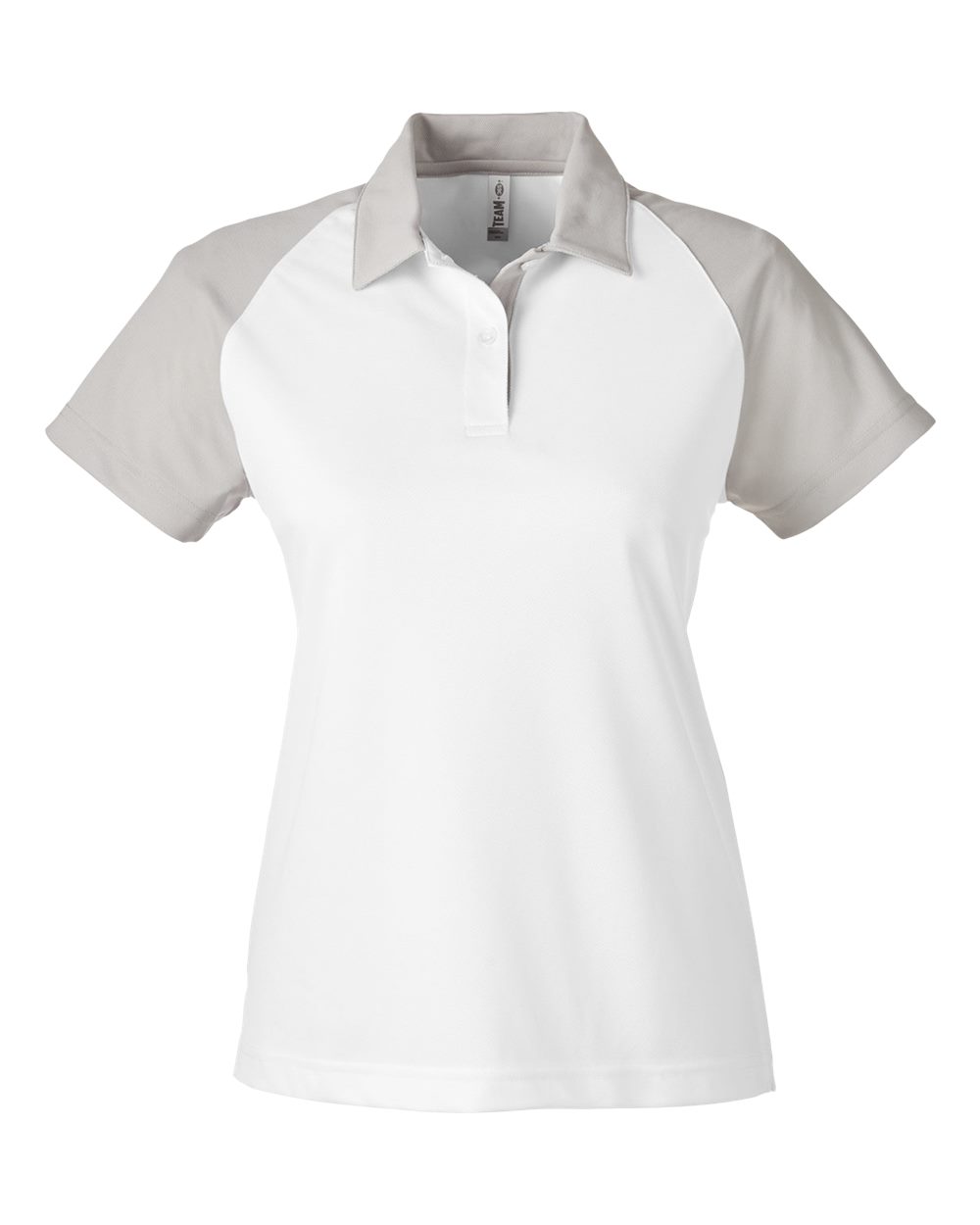 Front View of White/ Sport Silver Women's Command Snag-Protection Colorblock Polo - TT21CW