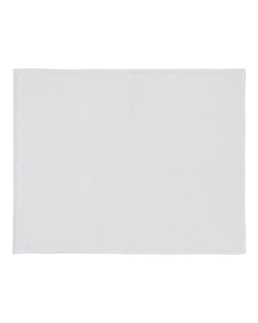 Front View of White Sublimation Silk Touch Blanket - PSB5060ST