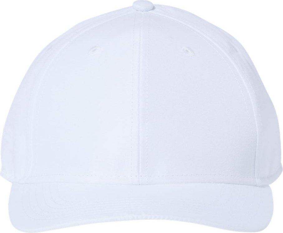 Front View of White Sustainable Recy Feel Cap - REFE