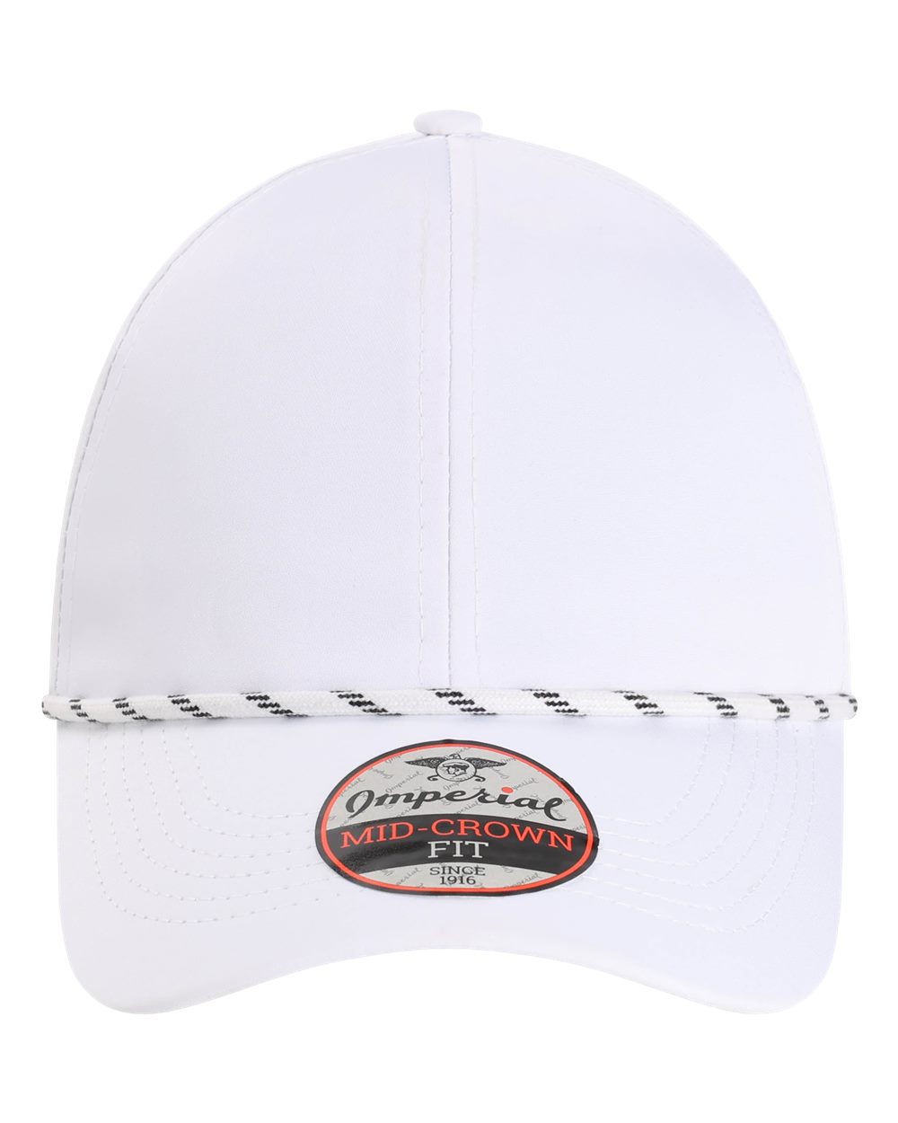 Front View of White The Habanero Performance Rope Cap - 6054