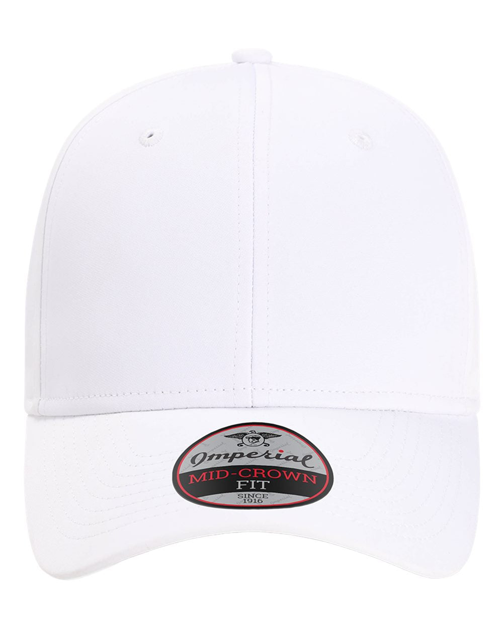 Front View of White The Independent Cap - 7054N