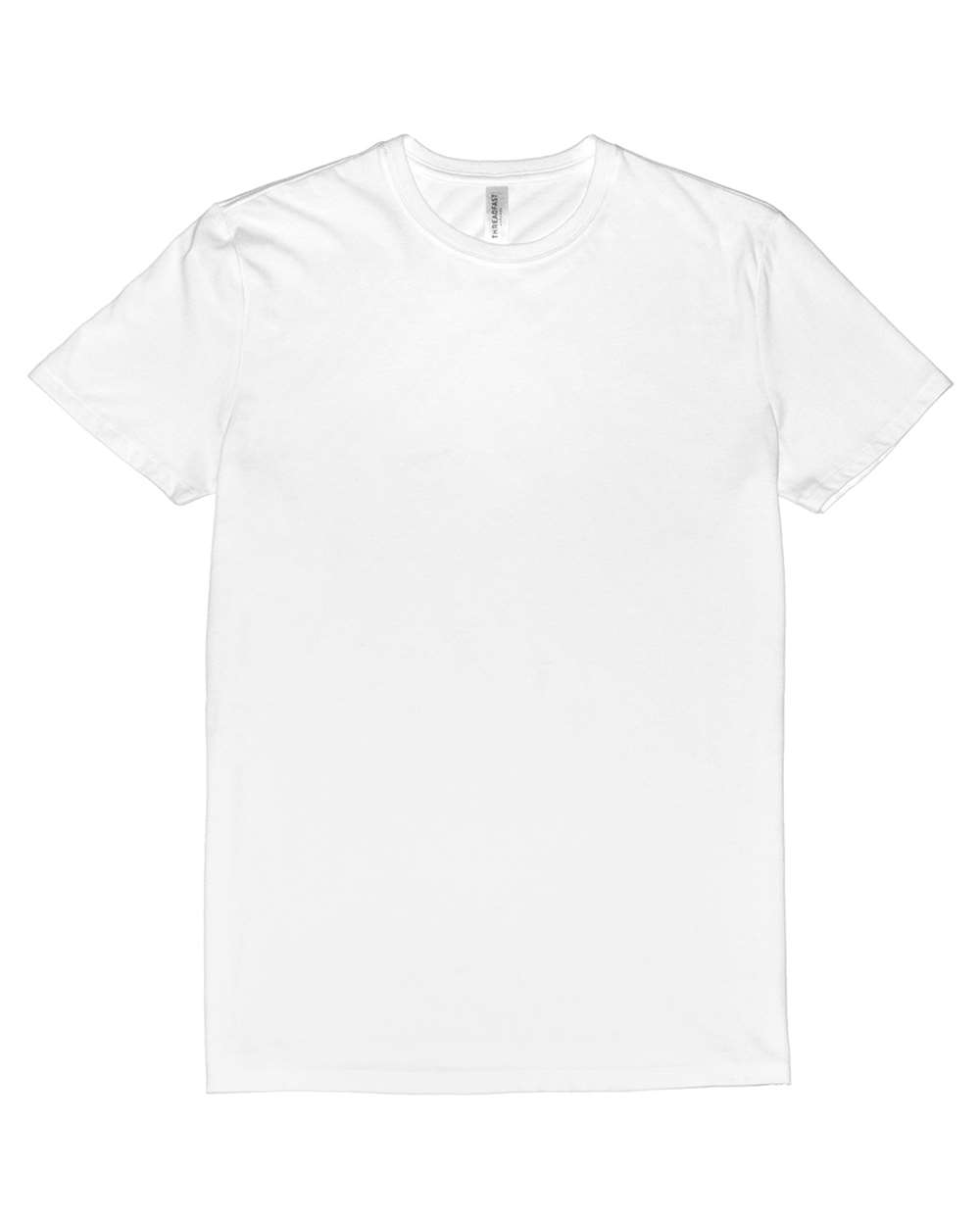 Front View of White Ultimate CVC T-Shirt - 100A