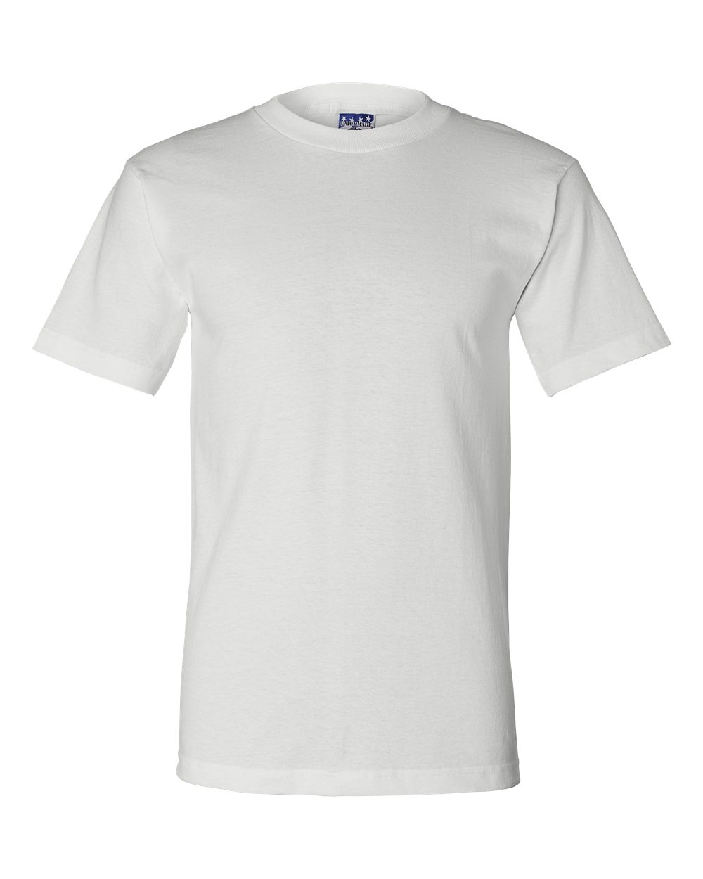 Front View of White Union-Made T-Shirt - 2905