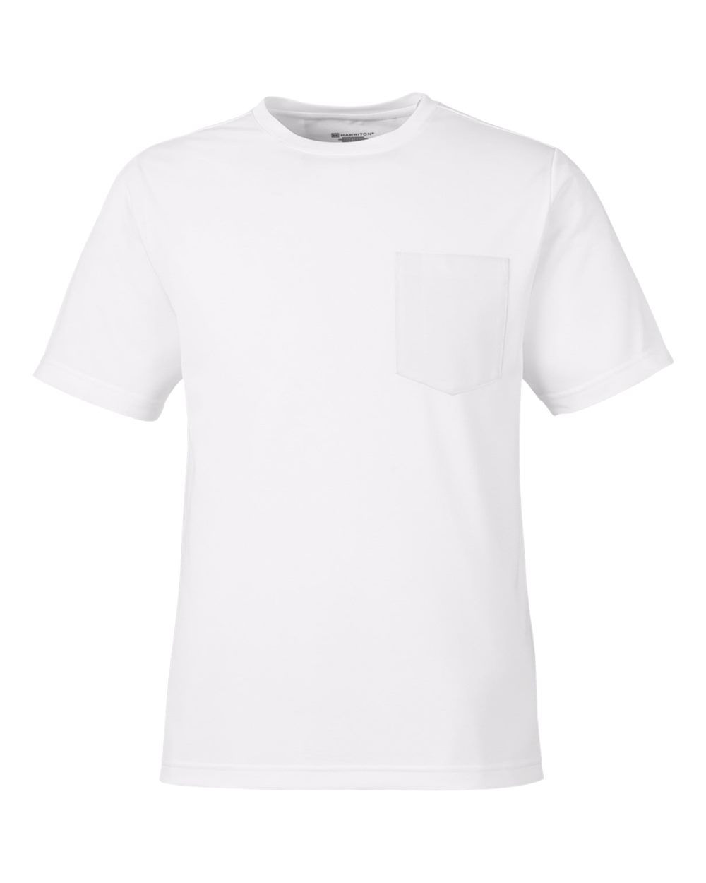 Front View of White Unisex Charge Snag and Soil Protect T-Shirt - M118