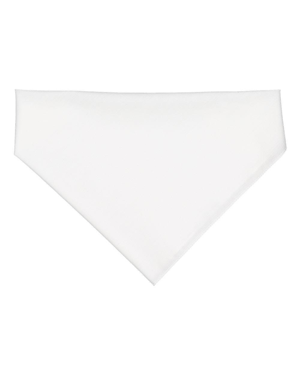 Front View of White USA-Made Doggie Bandana - 3905