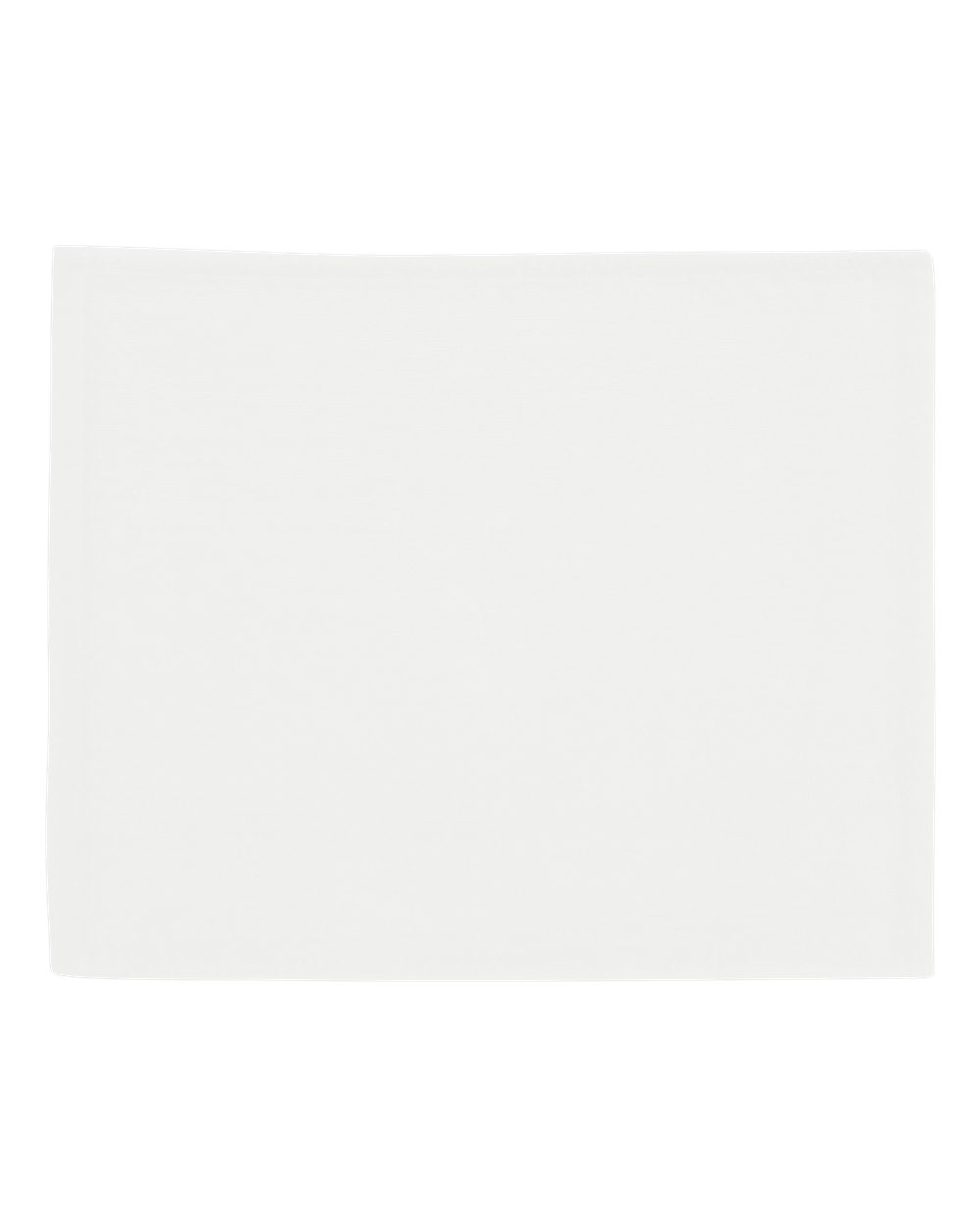 Front View of White Velour Hemmed Towel - C1518