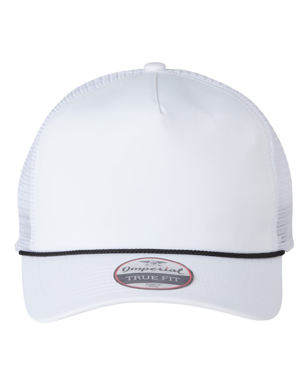 Front View of White/ White/ Black The Rabble Rouser Cap - 5055