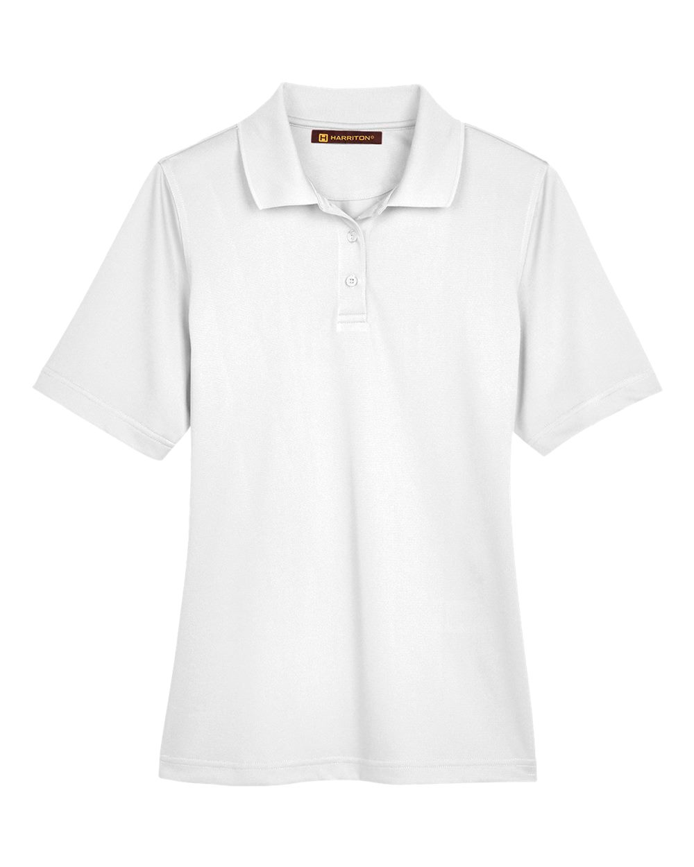 Front View of White Women's Advantage Snag Protection Plus Polo - M348W
