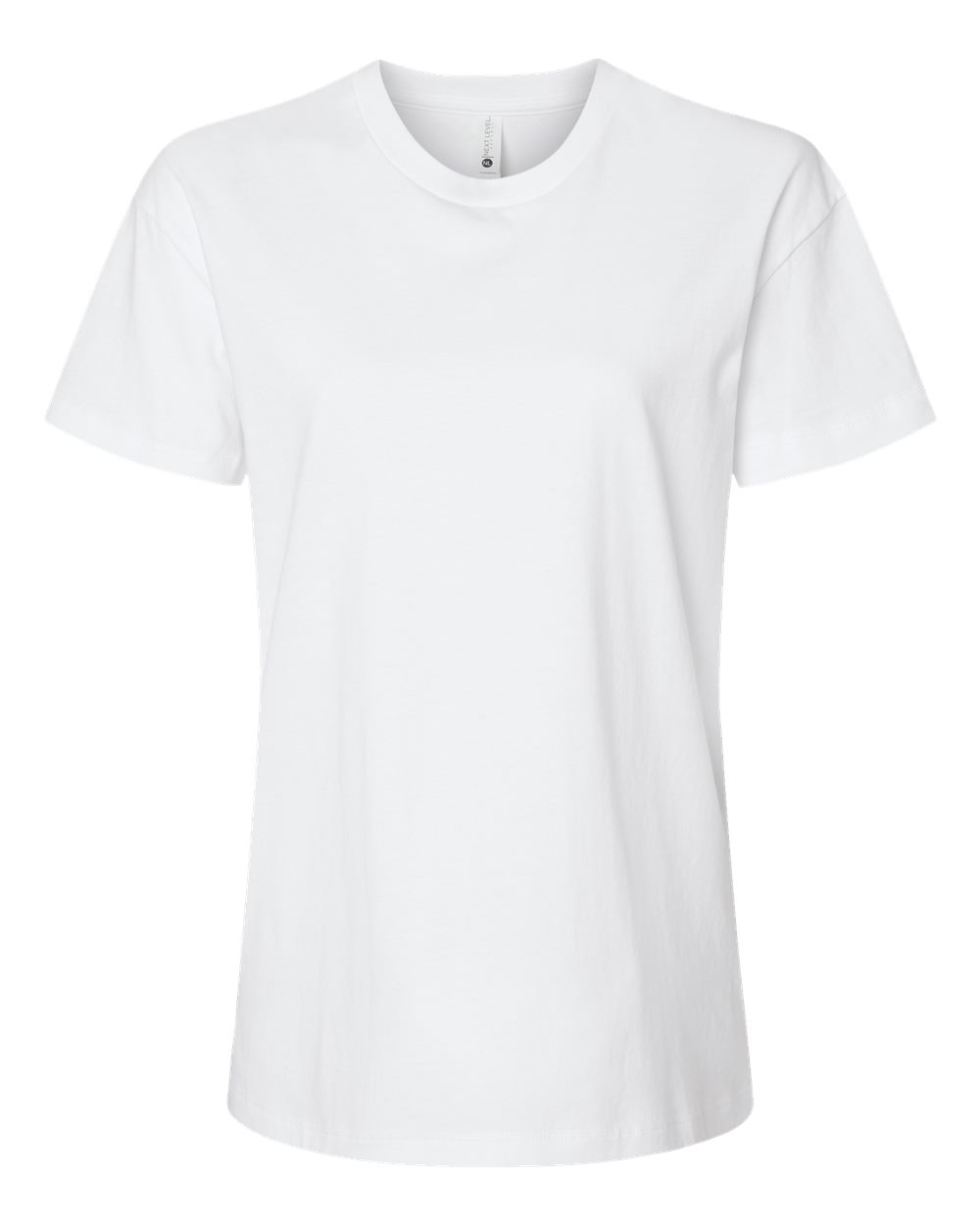 Front View of White Women's Cotton Relaxed T-Shirt - 3910