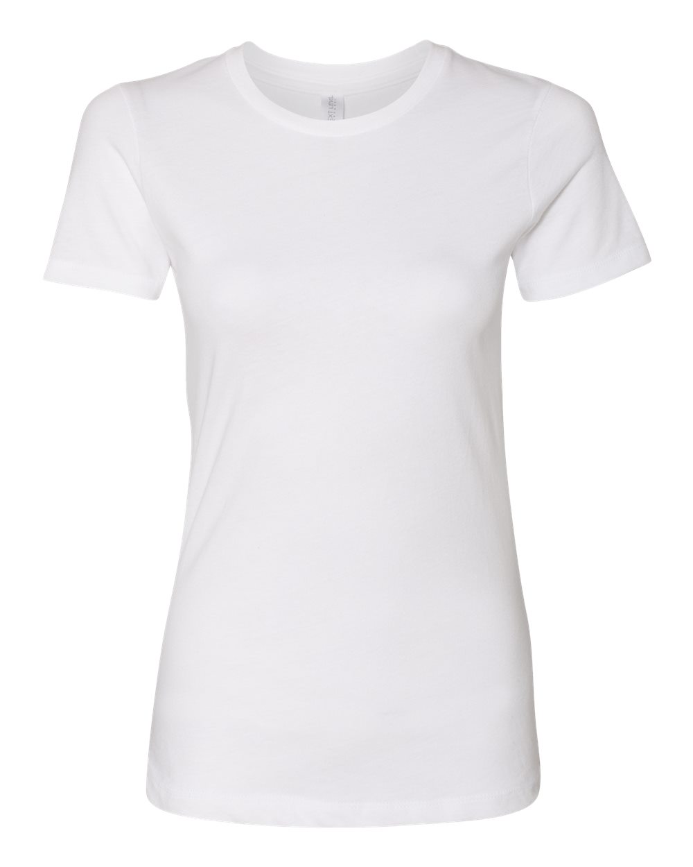 Front View of White Women’s Cotton T-Shirt - 3900