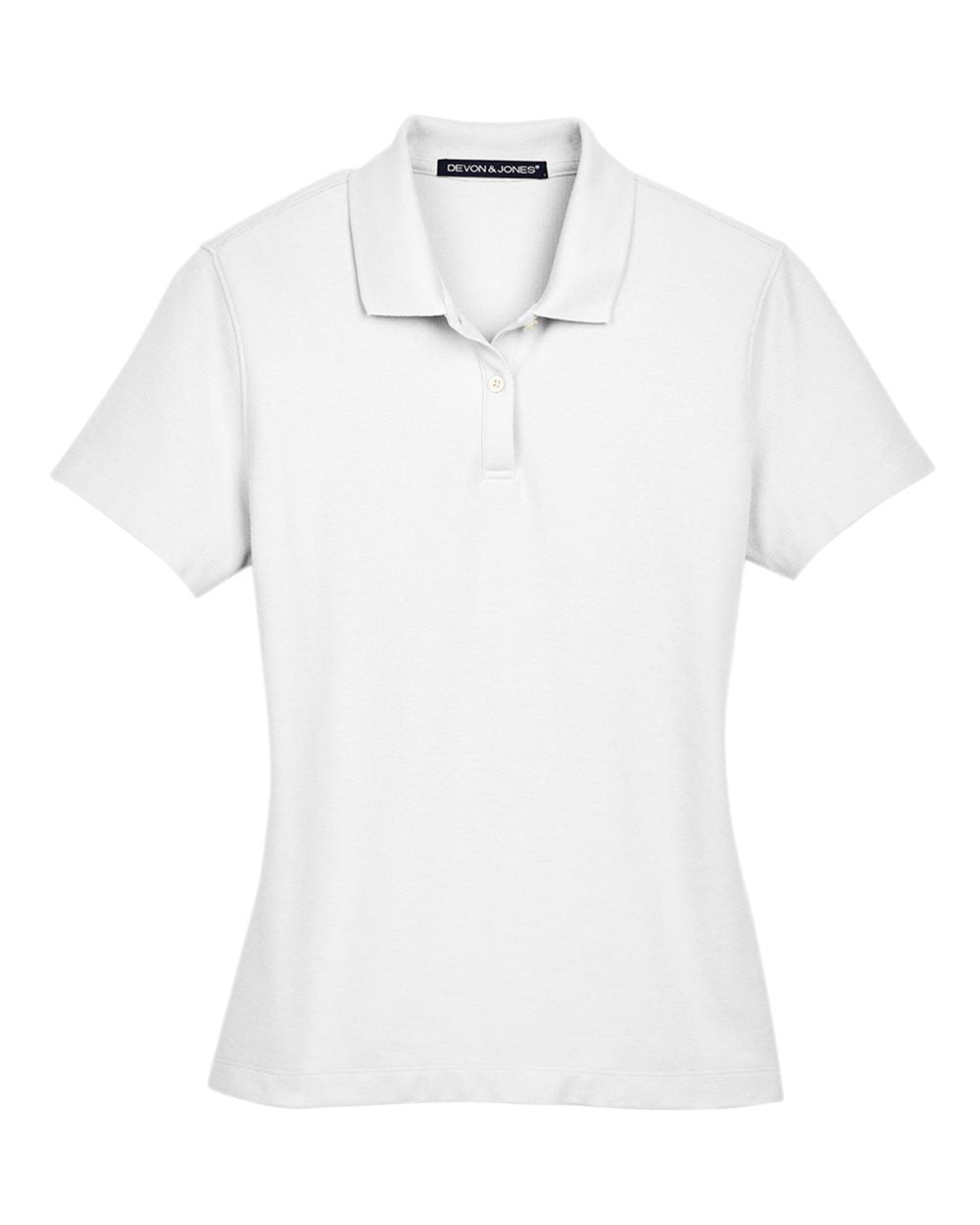 Front View of White Women's DRYTEC20™ Performance Polo - DG150W