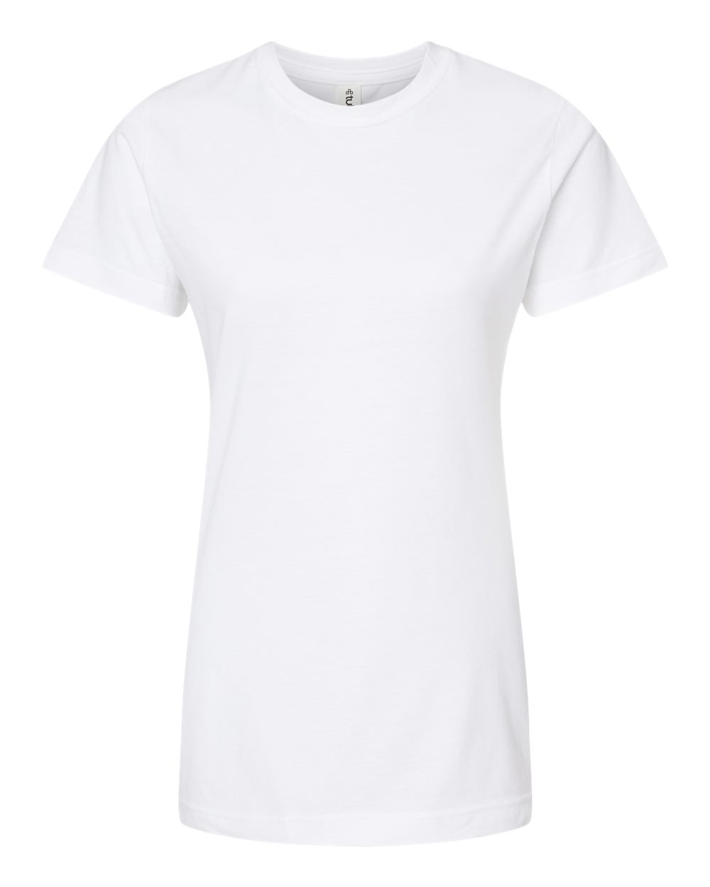 Front View of White Women's Fine Jersey Classic Fit T-Shirt - 216