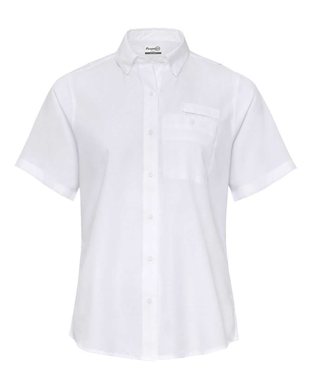 White Women's Hatteras Performance Short Sleeve Fishing Shirt - 704