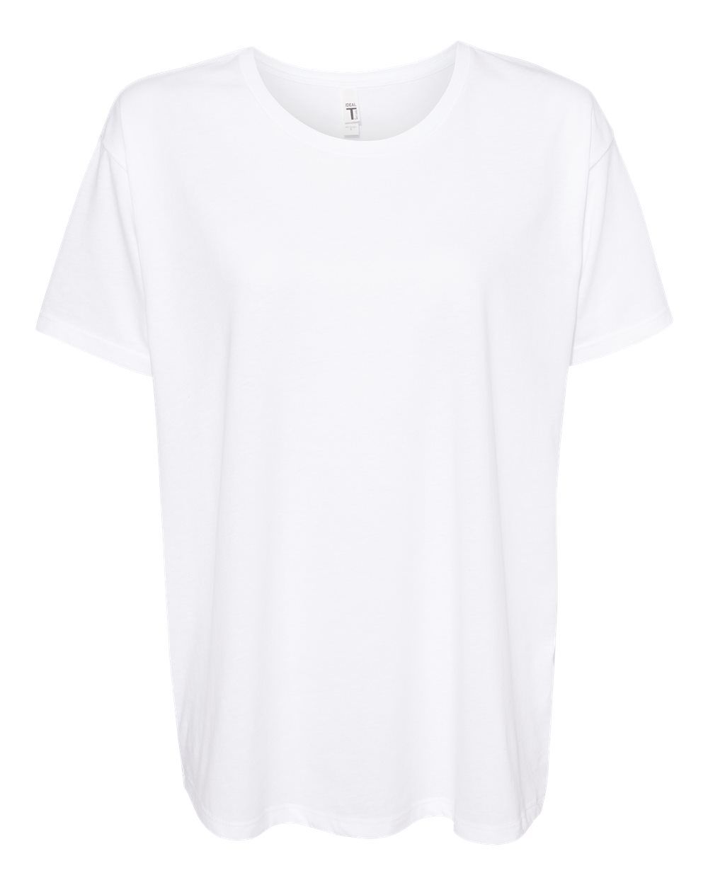 Front View of White Women’s Ideal Flow T-Shirt - 1530
