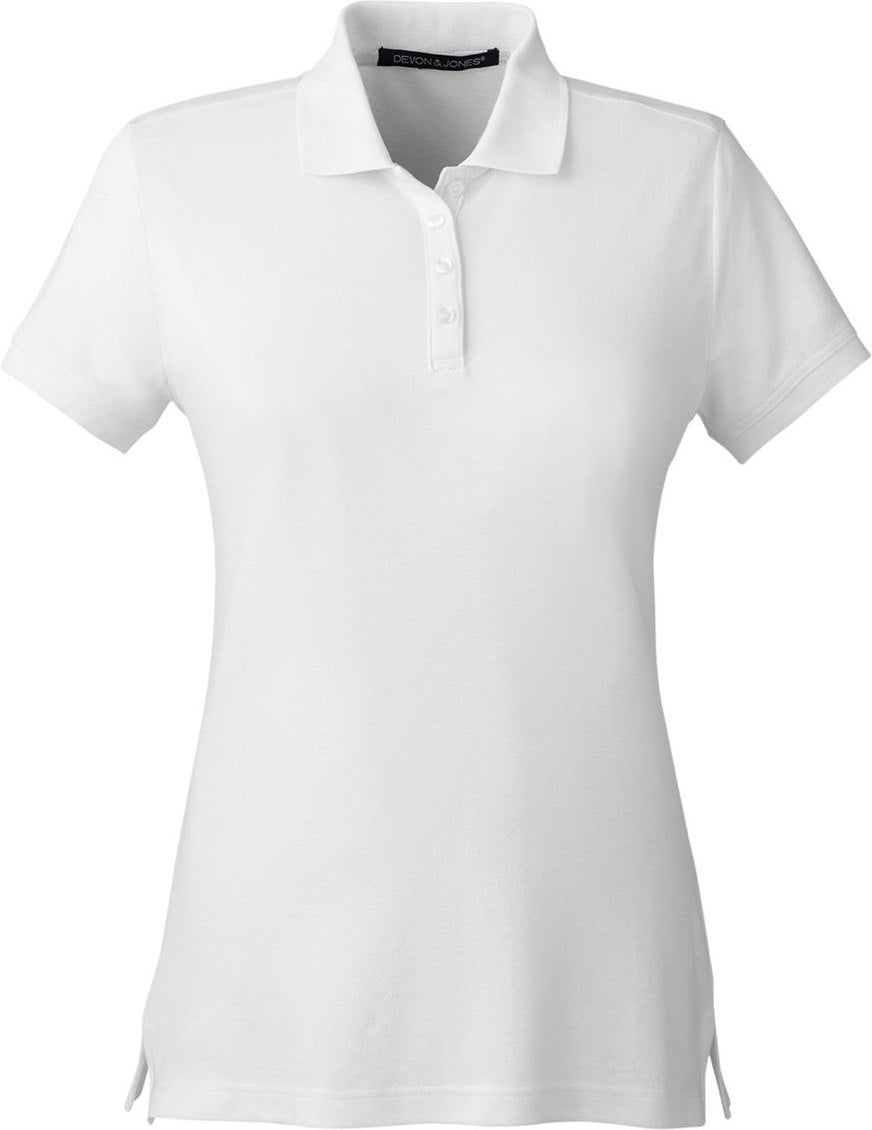 Front View of White Women's New Classics® Performance Polo - DG100W