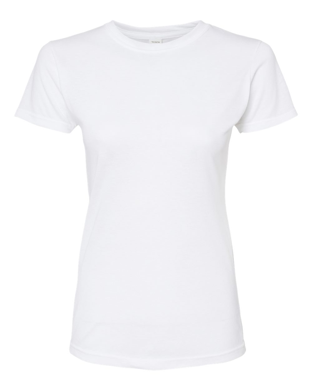 Front View of White Women's Poly-Rich T-Shirt - 240