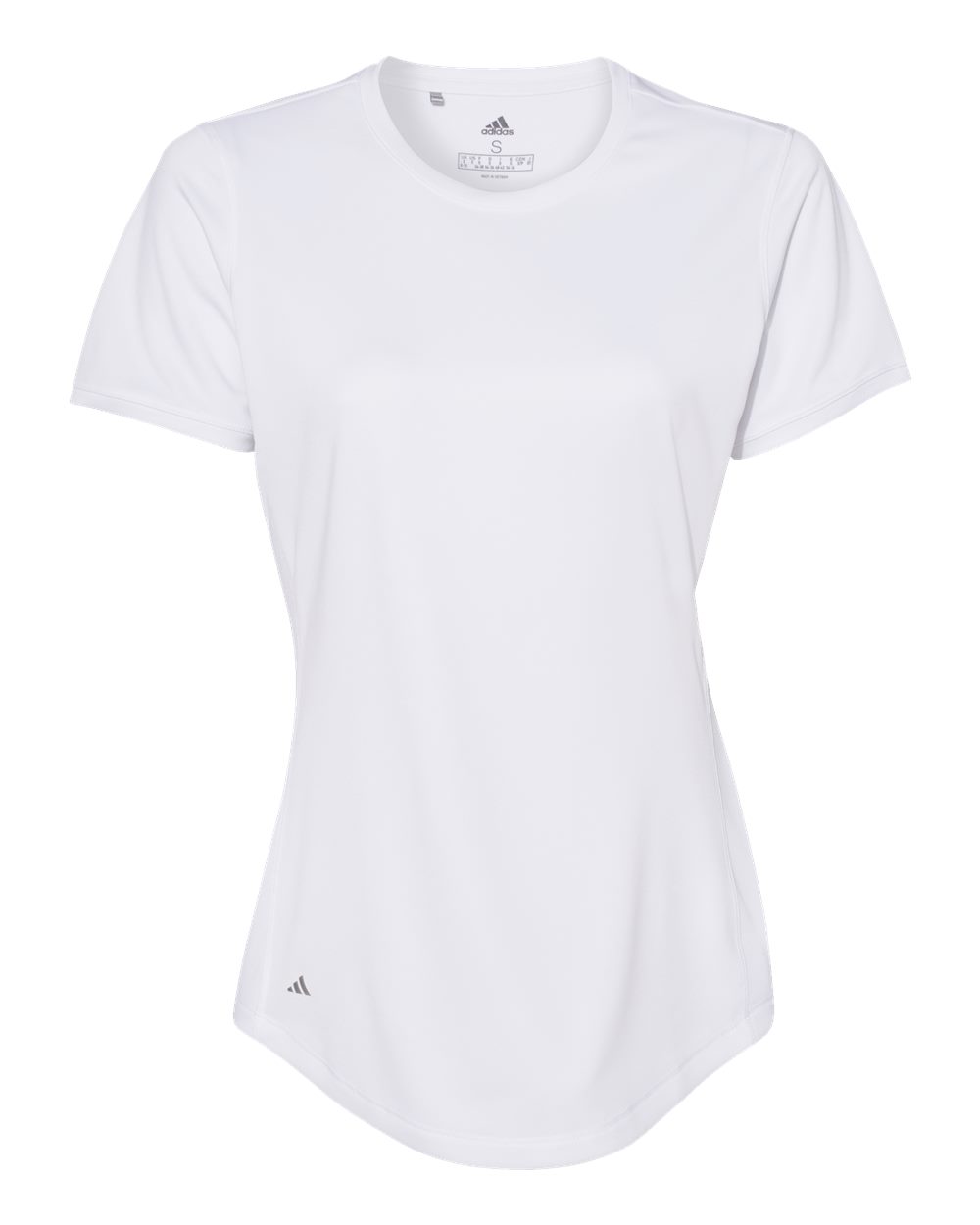 Front View of White Women's Sport T-Shirt - A377