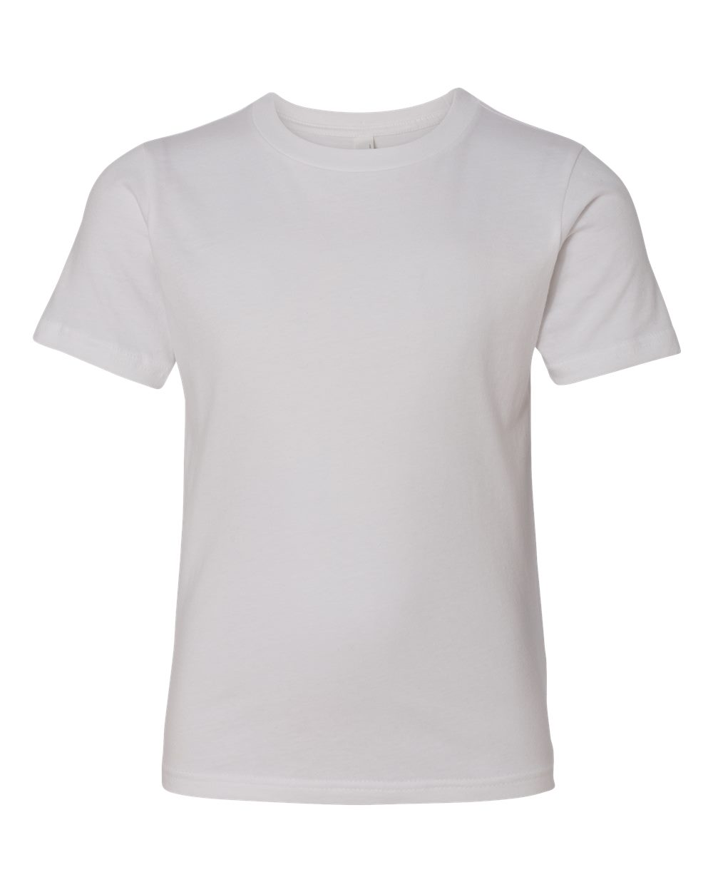 Front View of White Youth Cotton T-Shirt - 3310