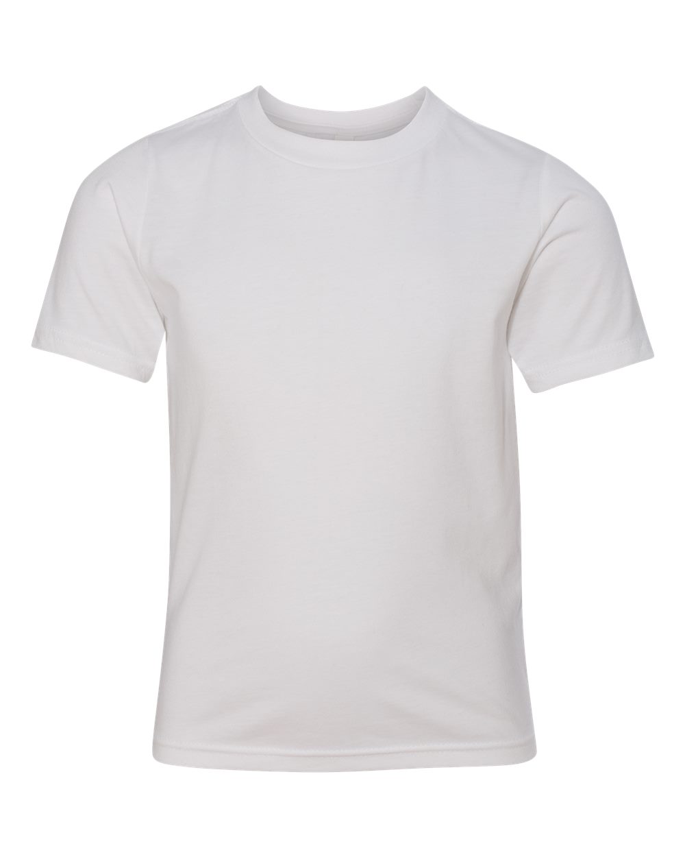 Front View of White Youth CVC T-Shirt - 3312