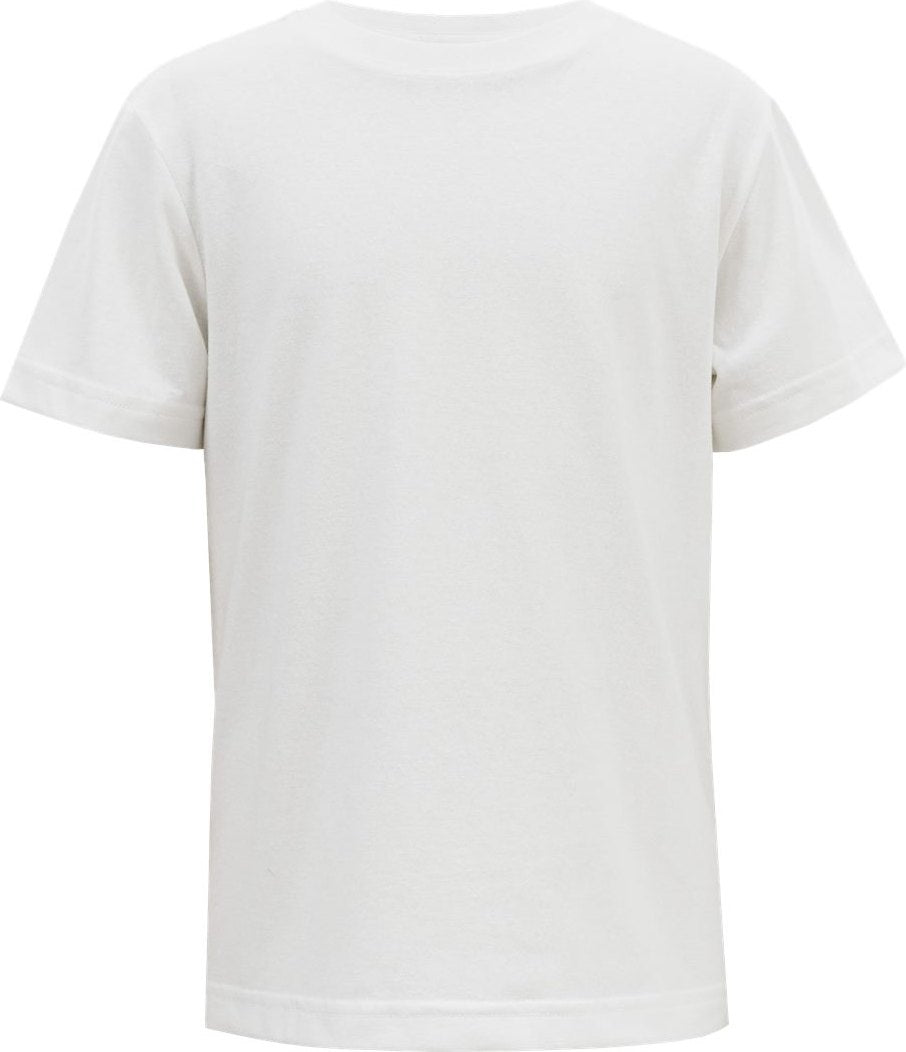Front View of White Youth Eco T-Shirt - EY100