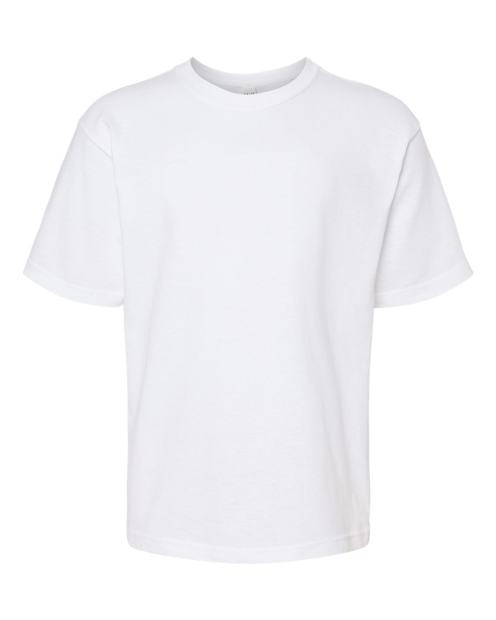 Front View of White Youth Gold Soft Touch T-Shirt - 4850