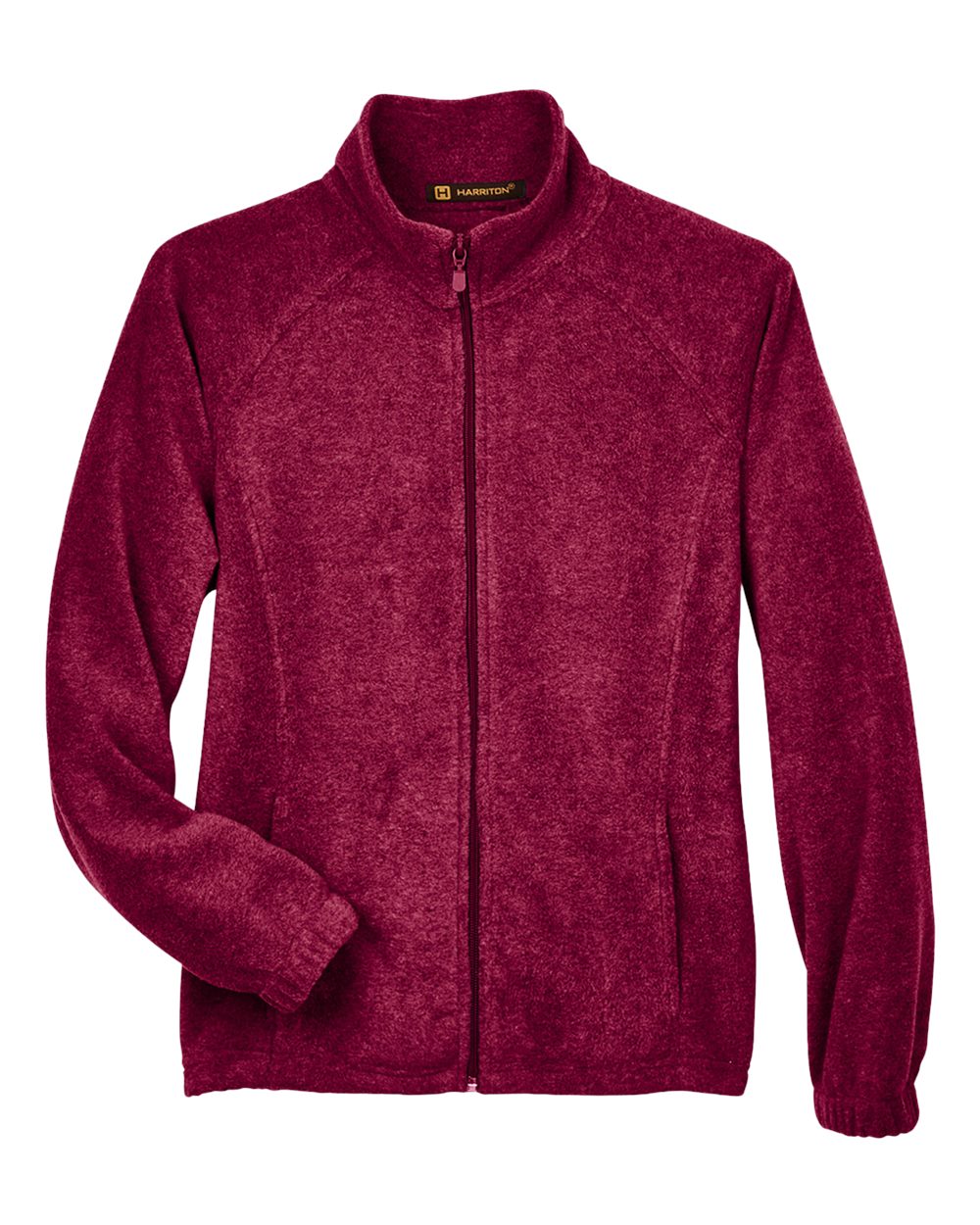 Front View of Wine Women's Full-Zip Fleece - M990W