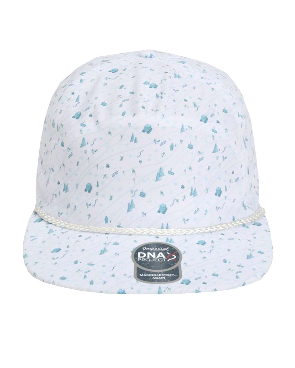 Front View of Winter Blue The Aloha Rope Cap - DNA010