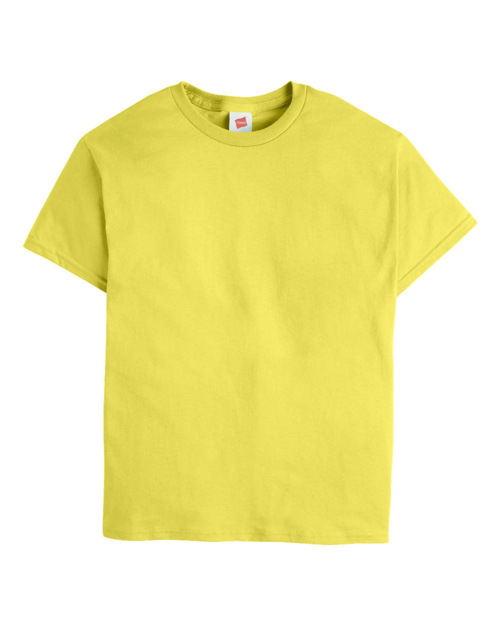 Front View of Yellow Essential-T Youth T-Shirt - 5480