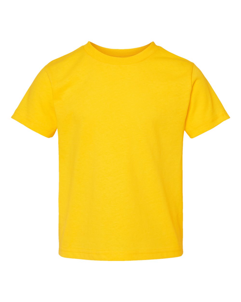 Front View of Yellow Toddler Cotton Jersey Tee - 3301T