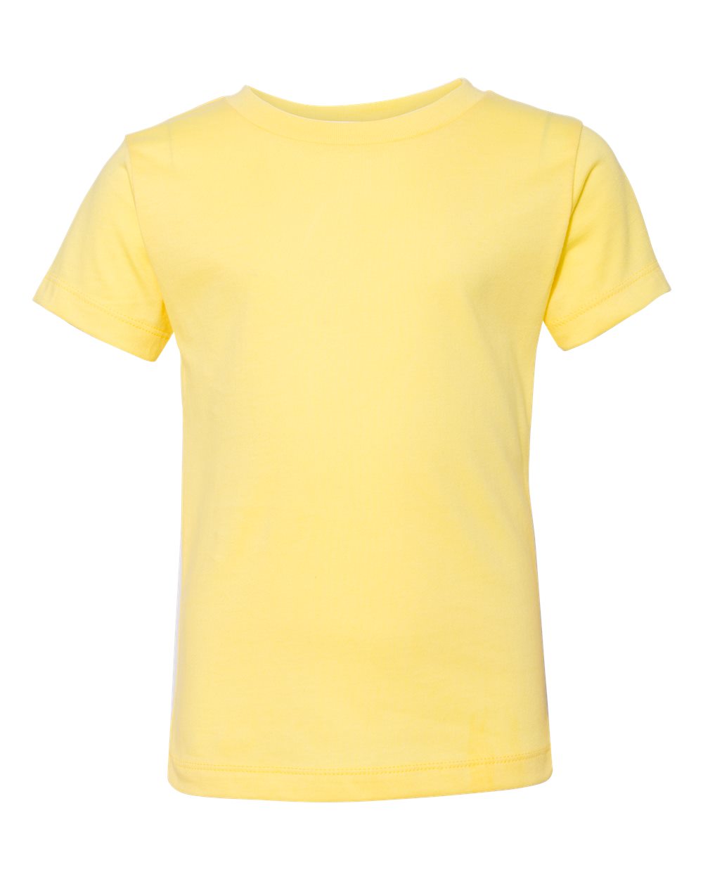Front View of Yellow Toddler Jersey Tee - 3001T