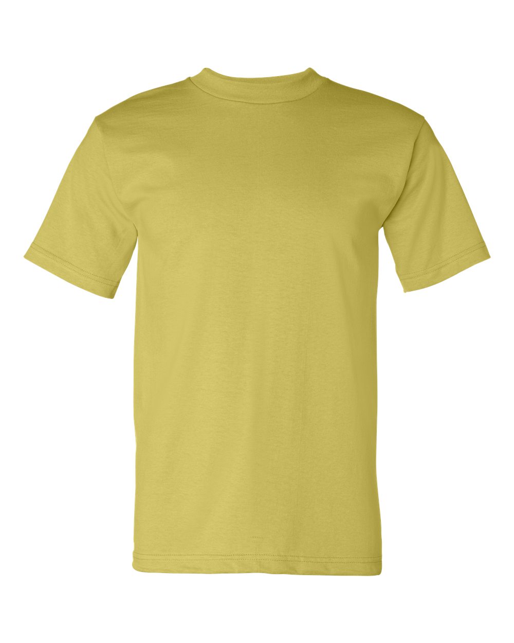 Front View of Yellow USA-Made Heavyweight T-Shirt - 5100