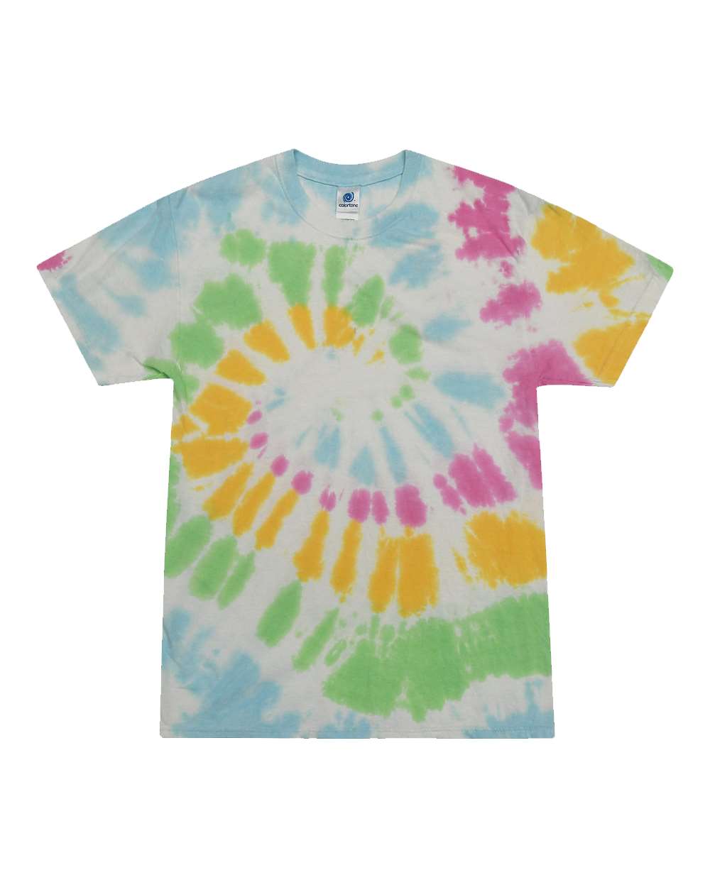 Front View of Yosemite Multi-Color Tie-Dyed T-Shirt - 1000