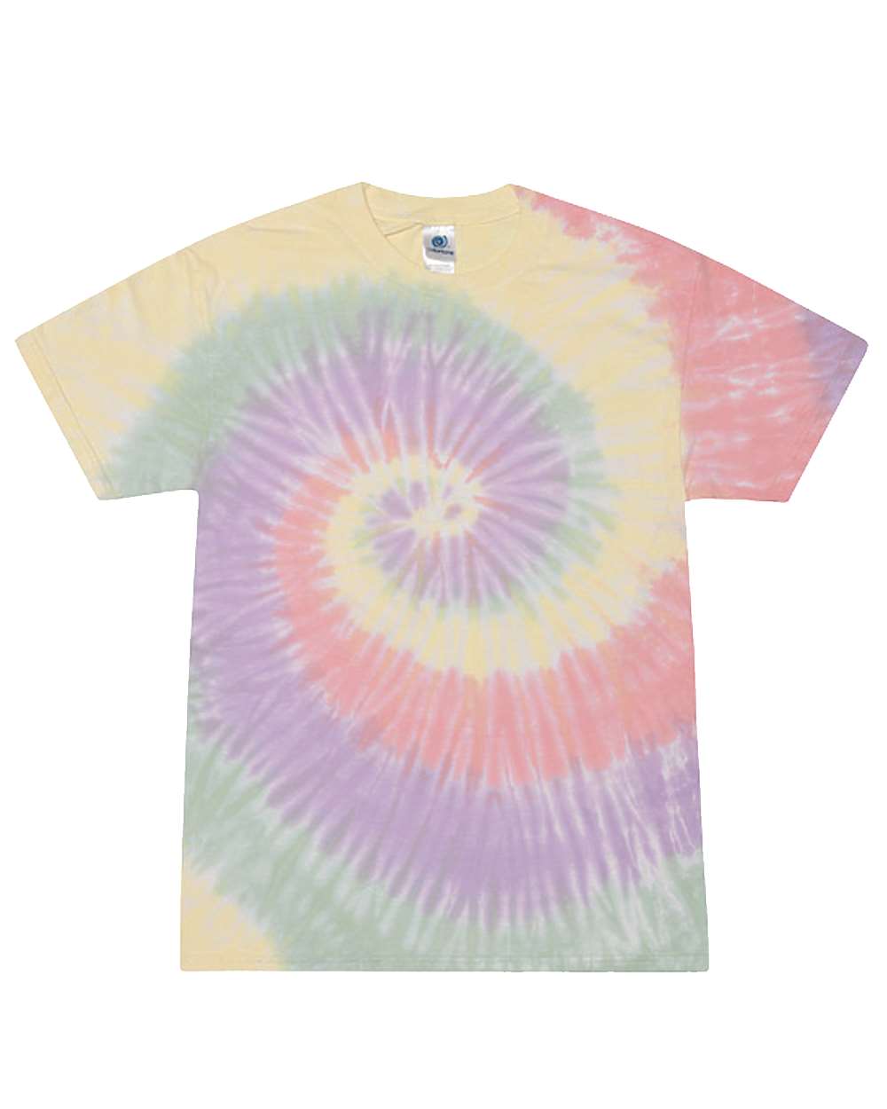 Front View of Zen Rainbow Multi-Color Tie-Dyed T-Shirt - 1000