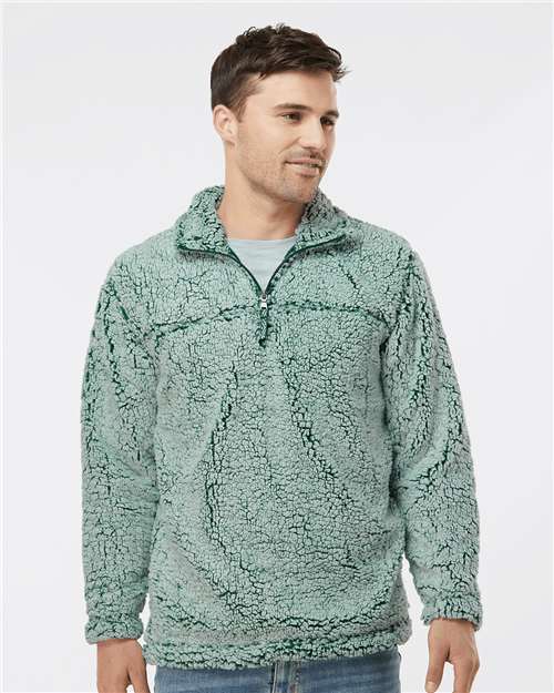 Frosty Hunter Sherpa Fleece Quarter-Zip Pullover - Q10